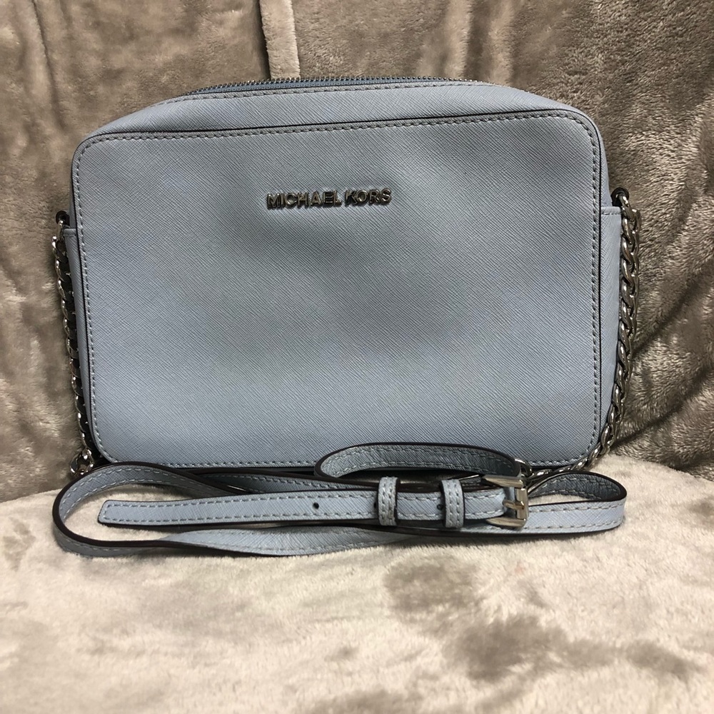 Light Blue Michael Kors Jet Set Bag